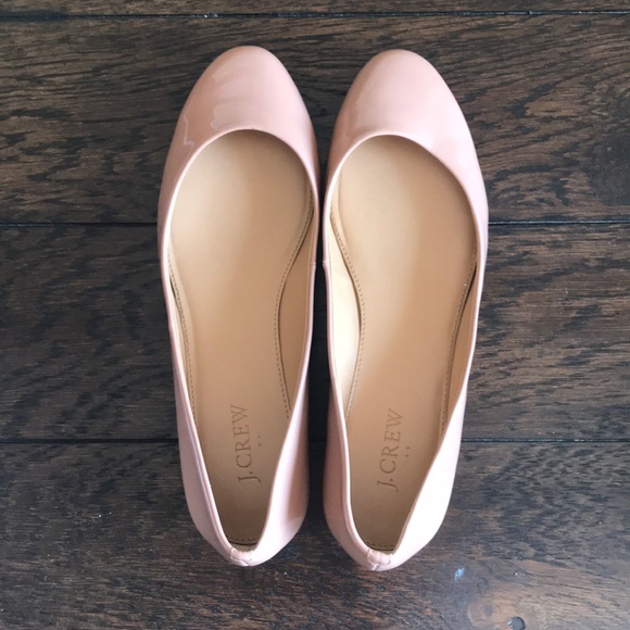 J. Crew Shiny Flats with Gold Heel - Picture 1 of 5